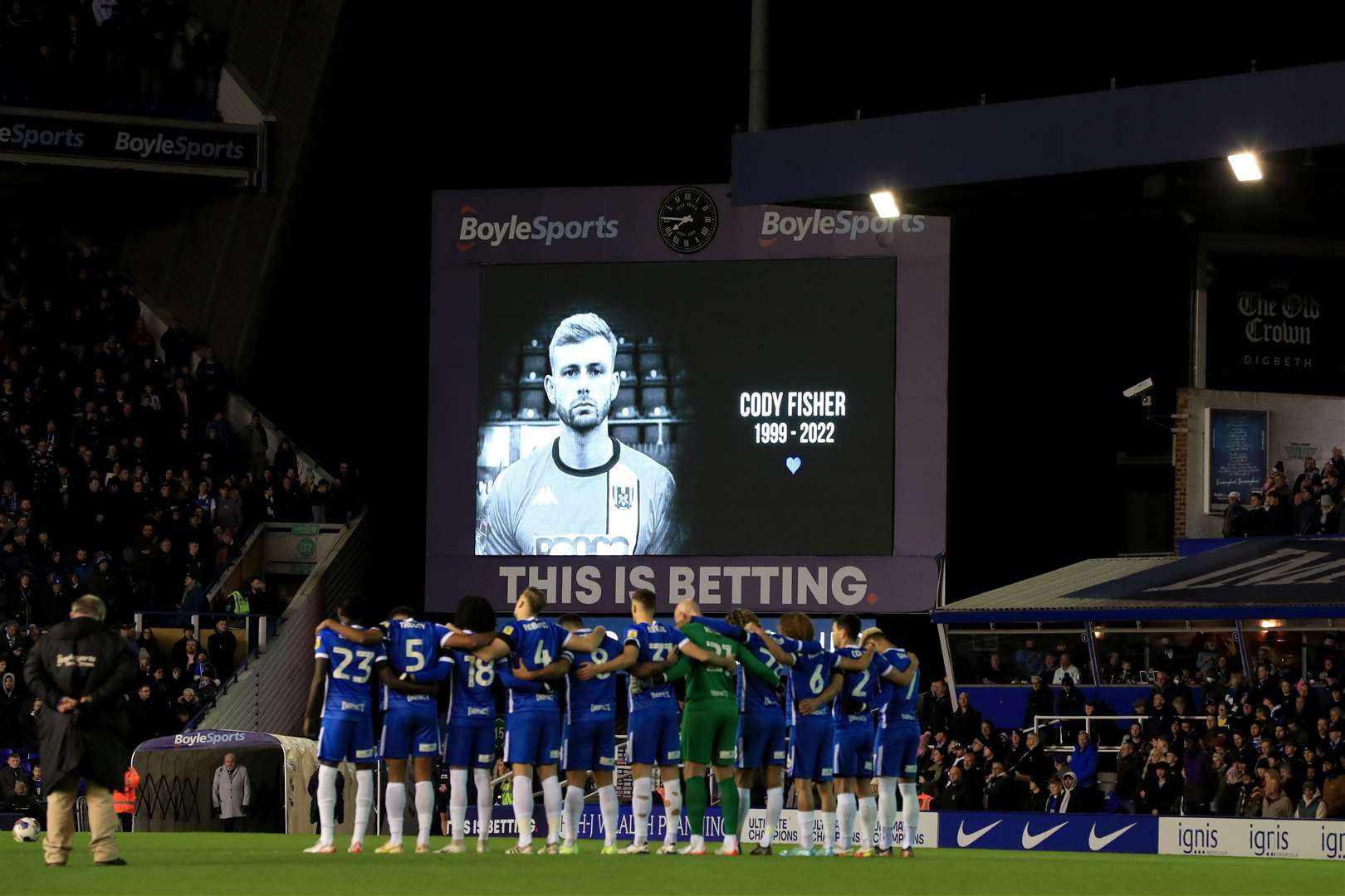 A minute’s silence was held in tribute to Cody Fisher by Birmingham City (PA)