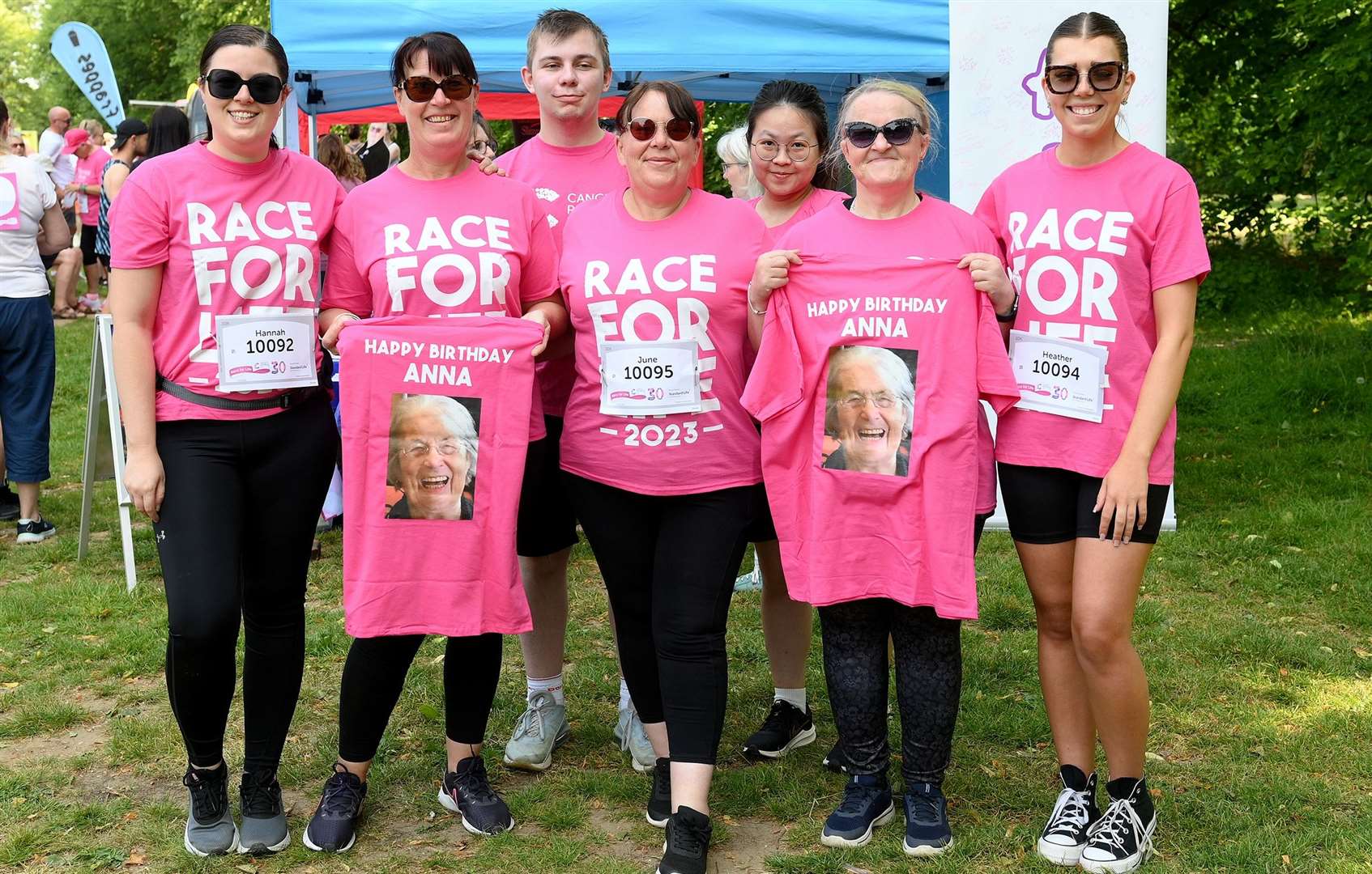 Running in memory of Anna Strathern who would have been celebrating her 81st birthday today. Picture: Mecha Morton