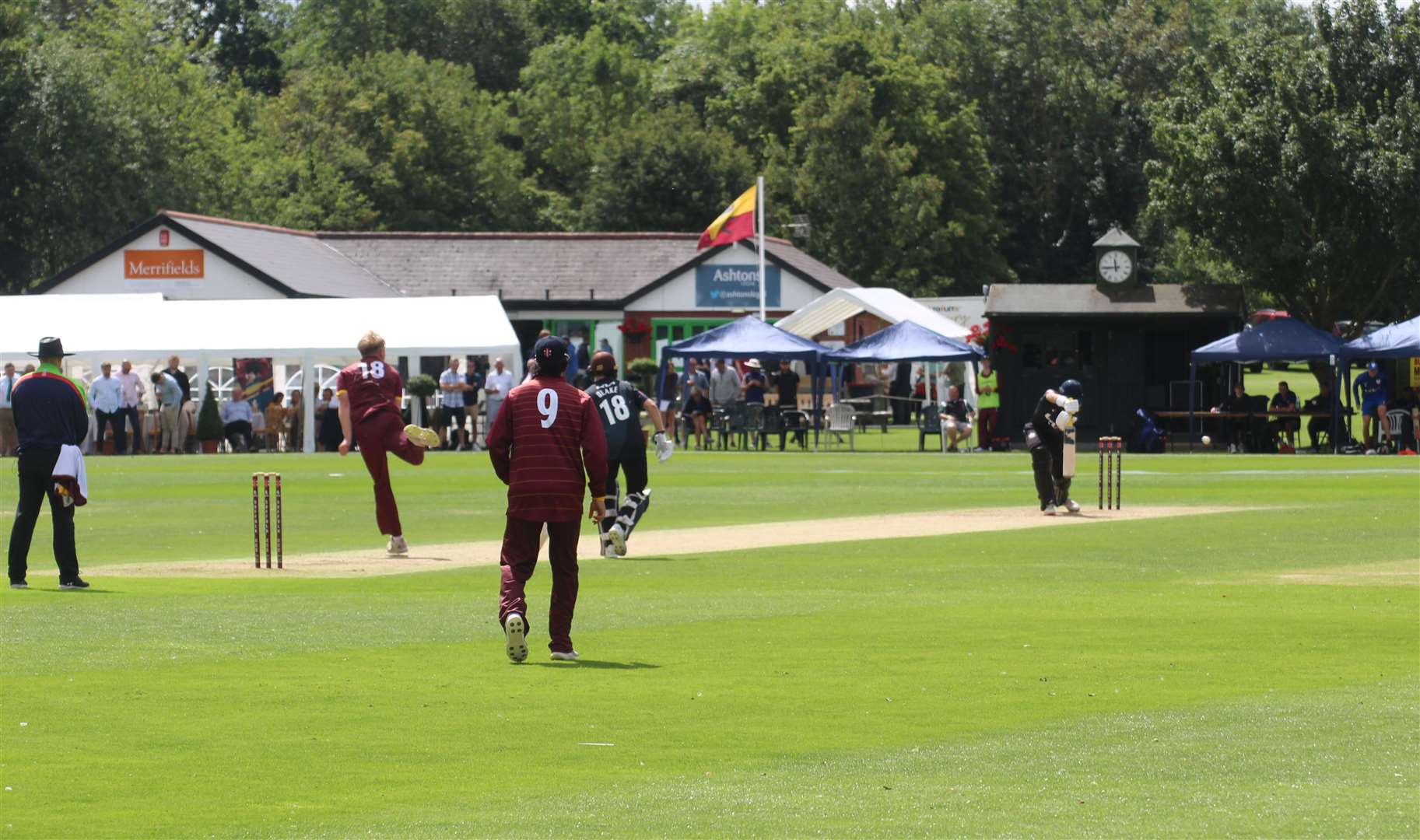 Daniel Shanks bowling for Suffolk in last season’s NCCA Showcase match versus Surrey at Woolpit CC Picture: Nick Garnham