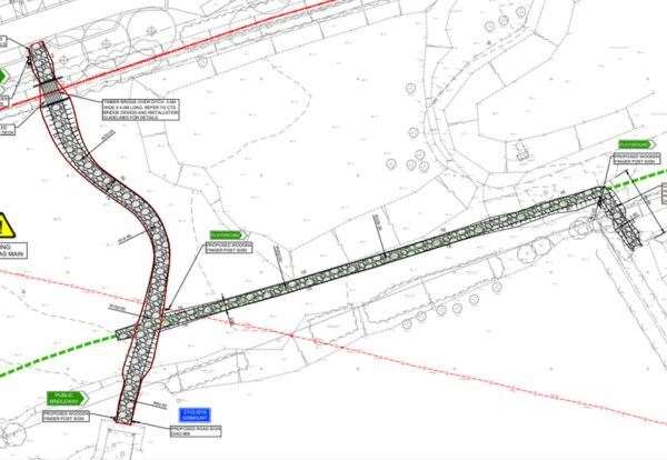 The planned footpath and bridge would have connected two housing estates. Picture: Bellway Homes