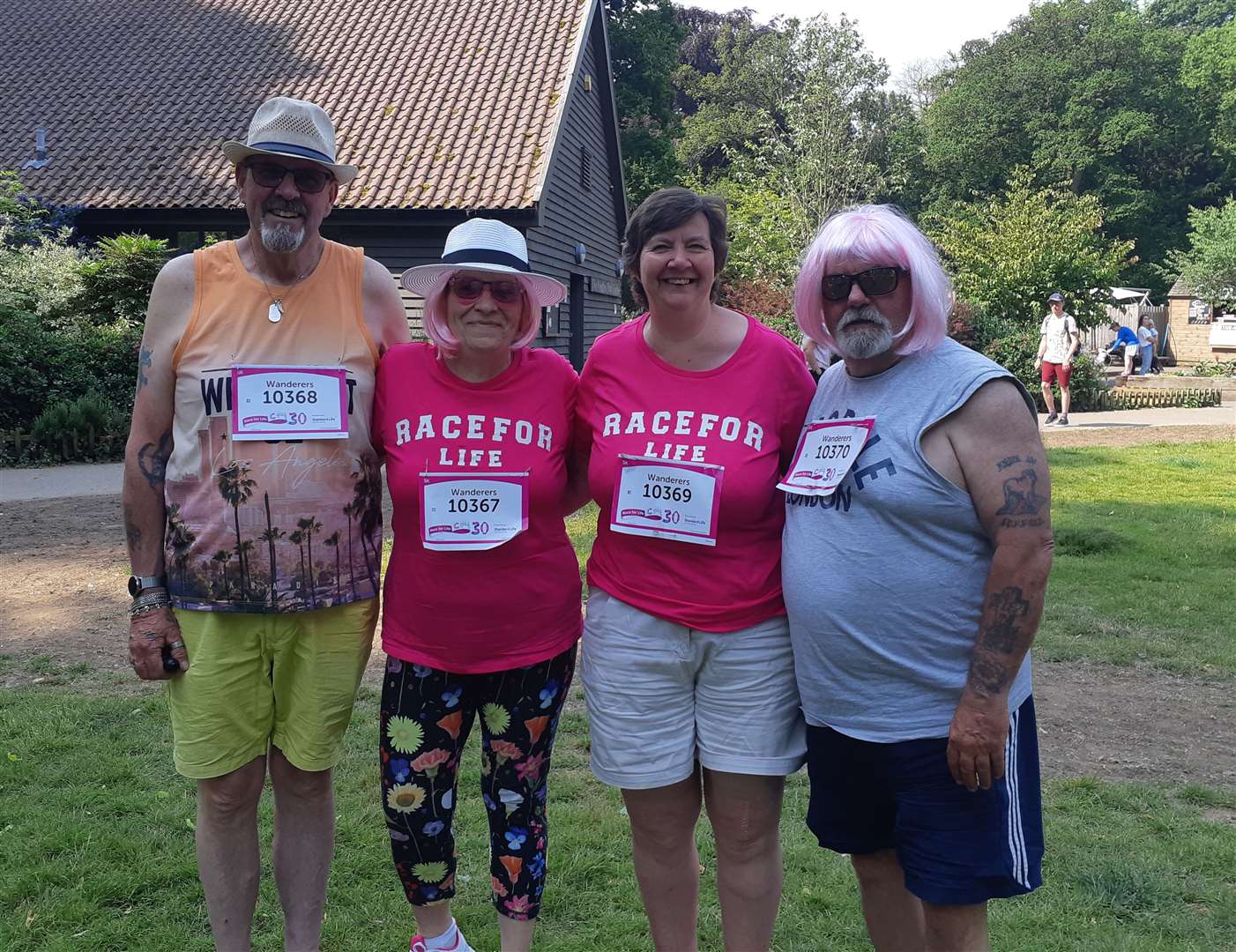 Kevin and Helen Goldsmith with Lorraine and Steve Hurren from Needham Market. Picture: Paul Derrick