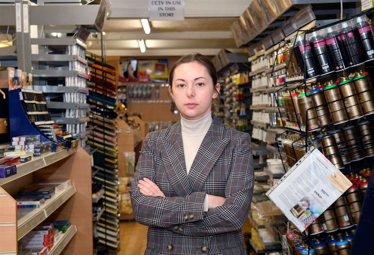 Joy Denny, managing director of Denny Bros Supplies on King’s Road corner in Bury St Edmunds. Picture: Mecha Morton