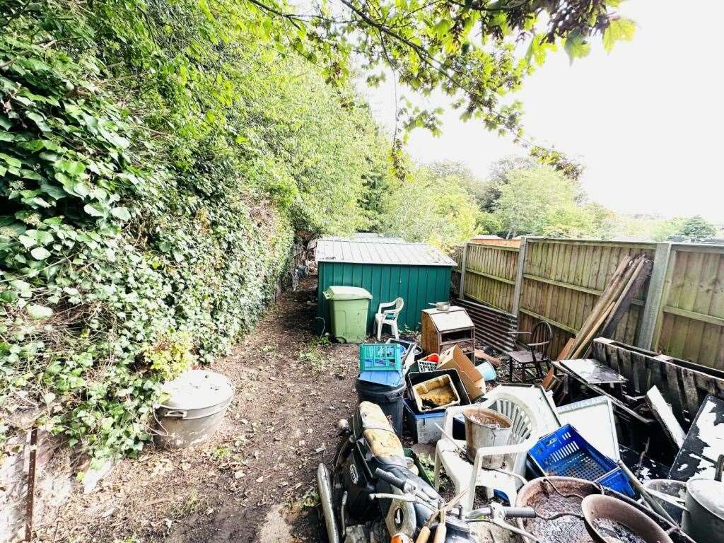 The junk full garden at 38 Fornham Road. Picture: Auction House East Anglia