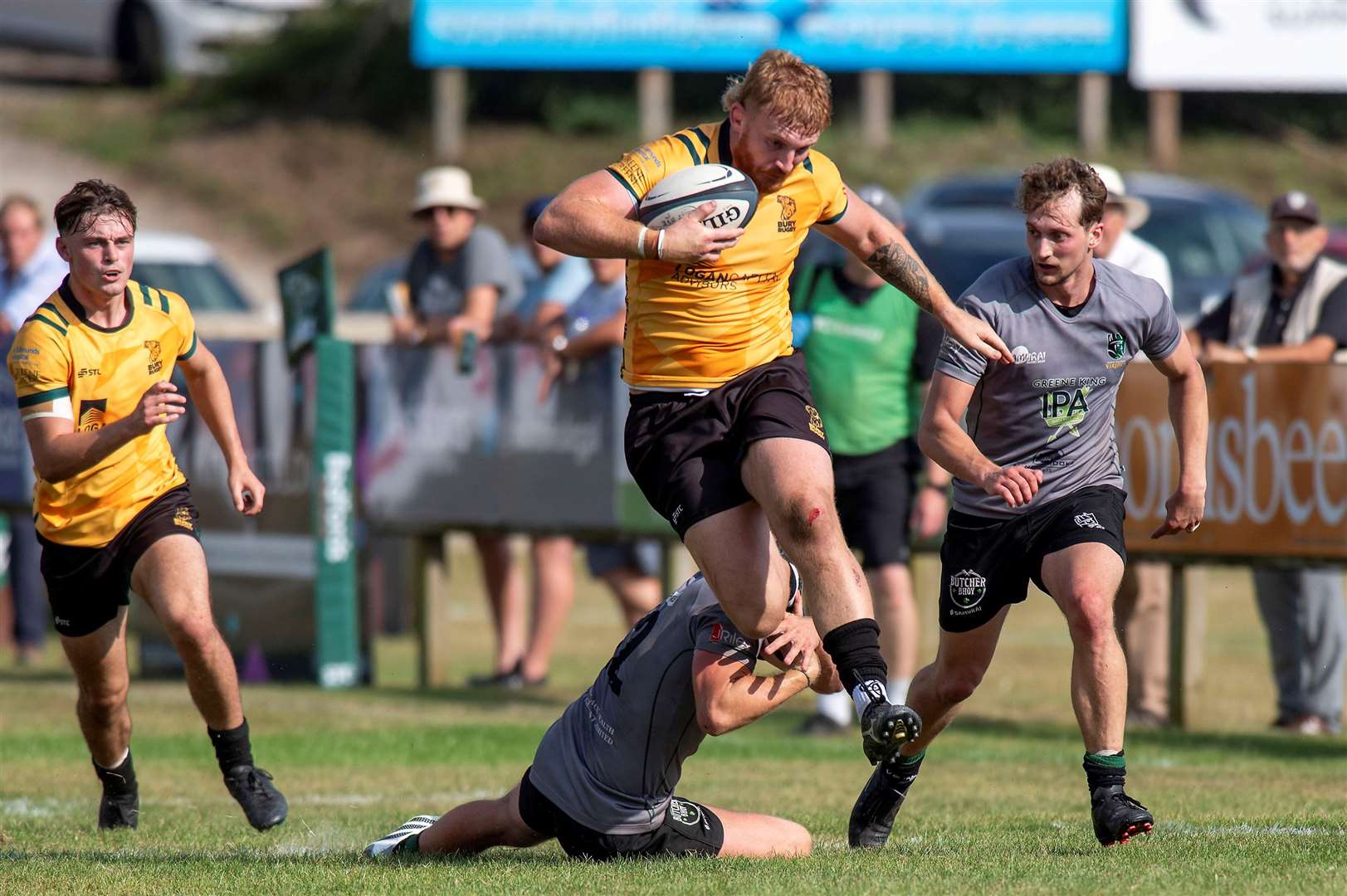 Ruaraidh Williams scored two early second half tries at Wimbledon to help Bury to their first away win Picture:Mark Westley