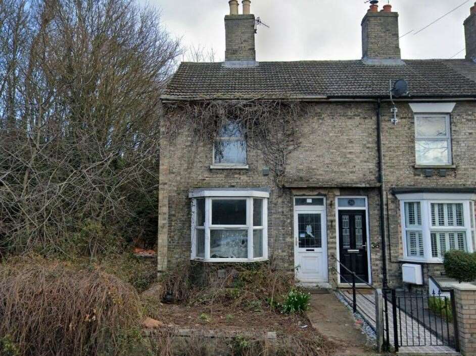 Outside the front of 38 Fornham Road, in Bury St Edmunds. Picture: Auction House East Anglia