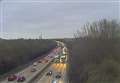 Slip road on A14 closed due to fallen tree