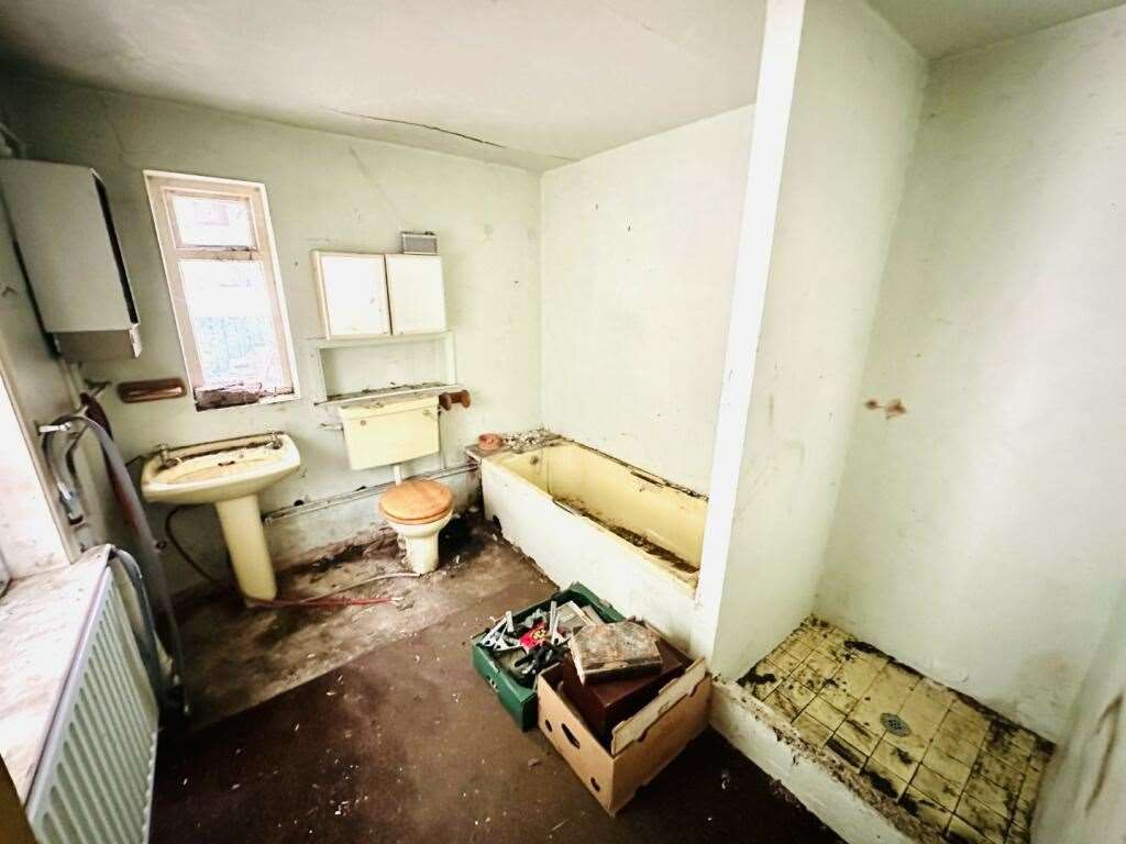 The bathroom at 38 Fornham Road. Picture: Auction House East Anglia