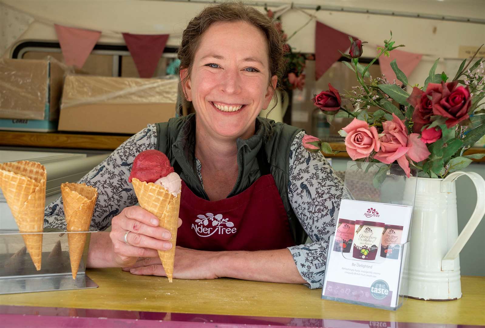 Stephany Hardingham from Alder Tree Ice Cream. Picture: Mark Westley