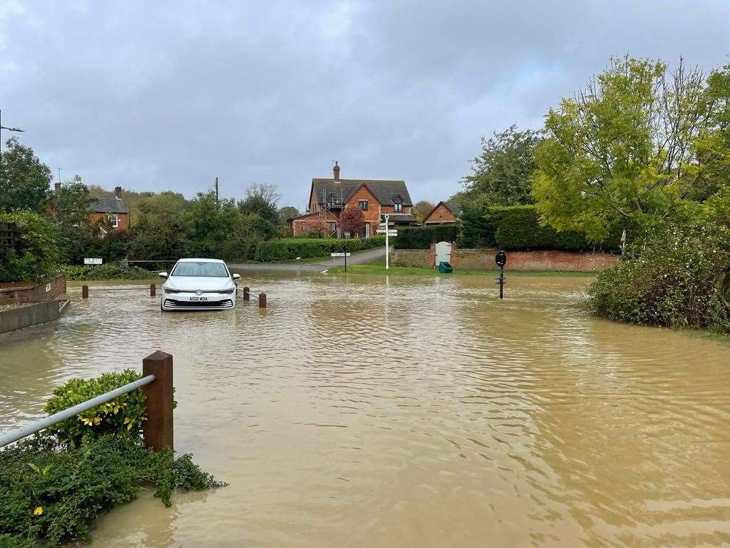 Debenham was hit particularly badly in Storm Ciaran, and has an alert attached to it today for Storm Pia. Picture: Derry Hart