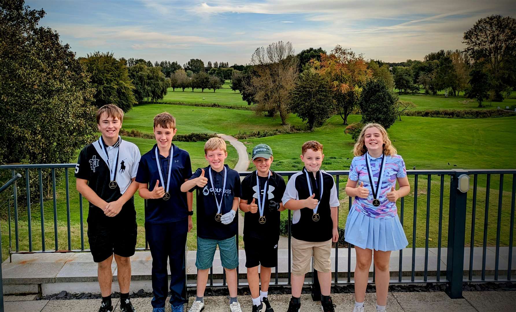 The Bury Golf Sixes team: William Thomson, Lewis Jones, Cameron Byford, Bobby Lloyd, Buddy Cross & Charlotte Whiting