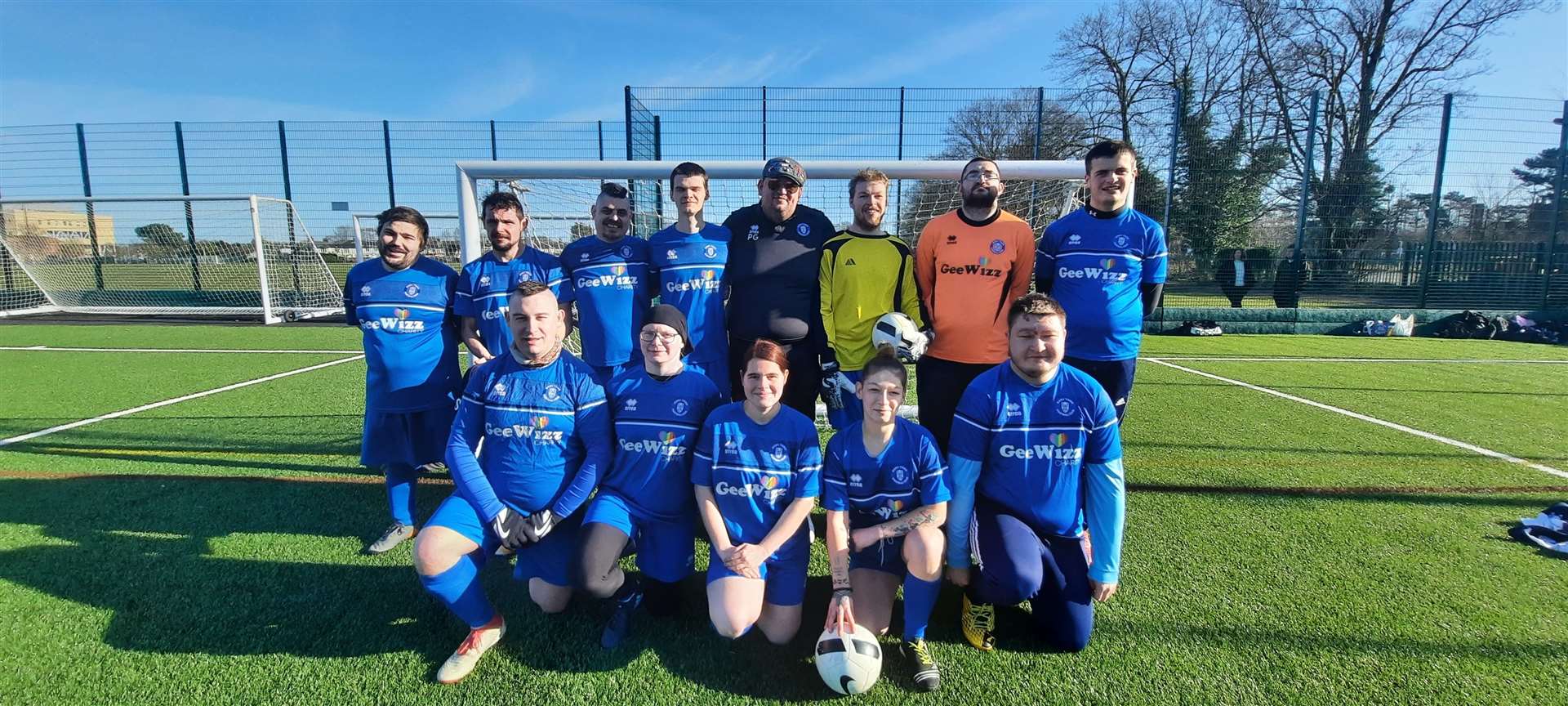 Bury Disability Football Team, sponsored kit by GeeWizz