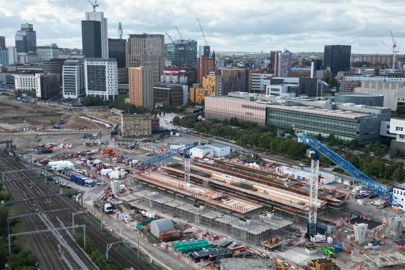 Gareth Davies criticised the management of major infrastructure projects such as HS2 in his speech (Jacob King/PA)