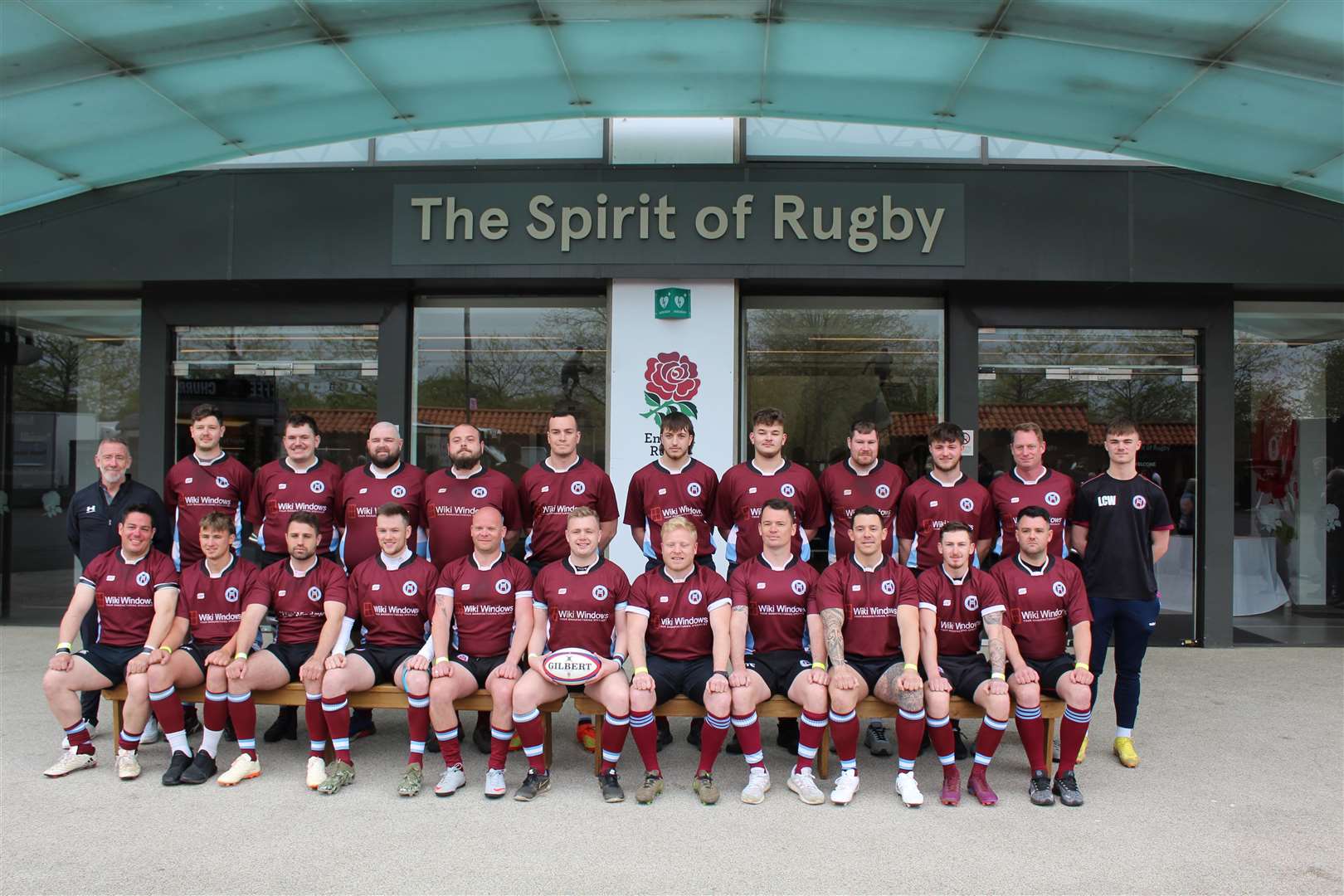 The Haverhill & District players and management team line up at Twickenham ahead of playing in the Twickenham Takeover Day Picture: David Halsey