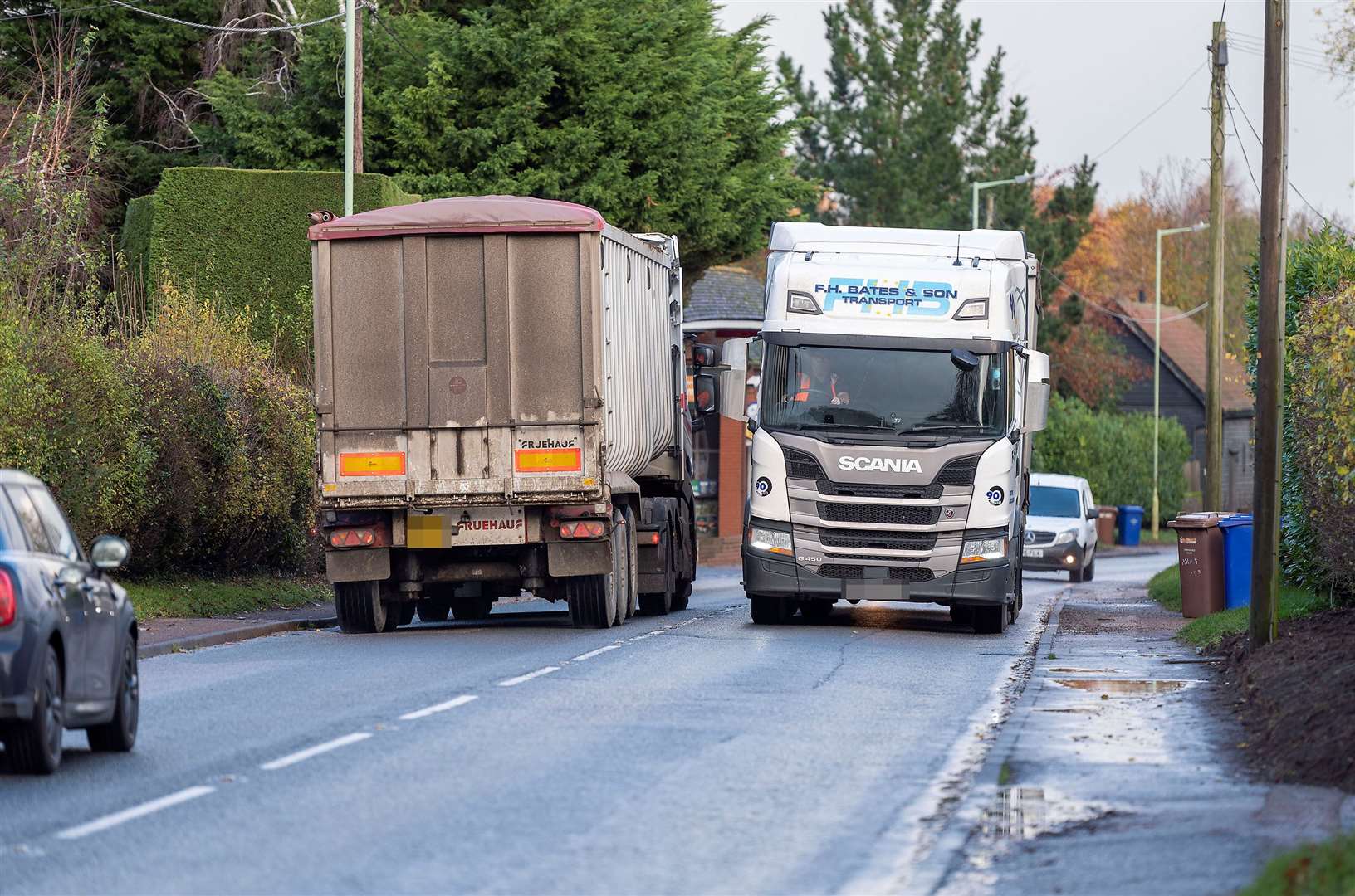 Safety fears have been raised about heavy traffic on the A143, in Great Barton Picture by Mark Westley