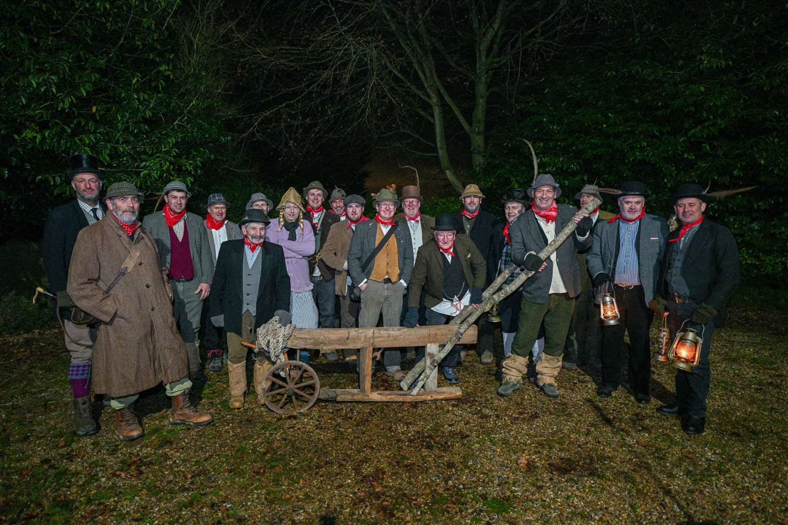 The Balsham Ploughmen were out and about in the village with their plough on Monday