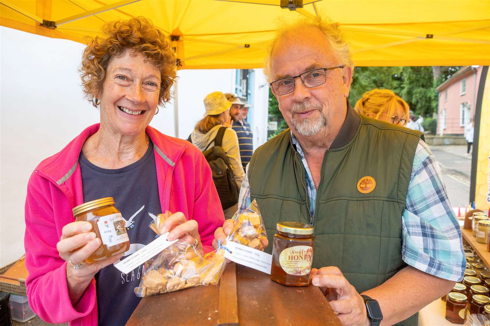 Stowmarket Beekeepers Linda Stuart and Steve Galpin. Picture: Mark Westley