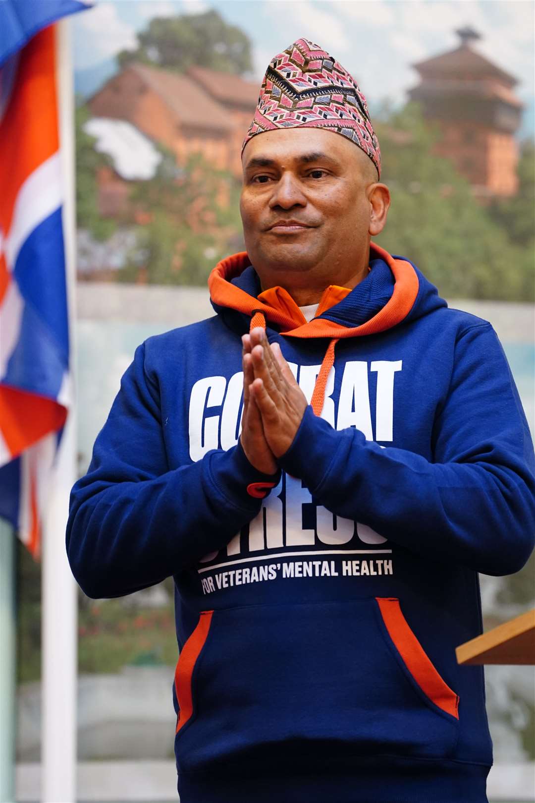 Restaurant owner Sujan Katuwal at the Embassy Of Nepal (Ian West/PA)