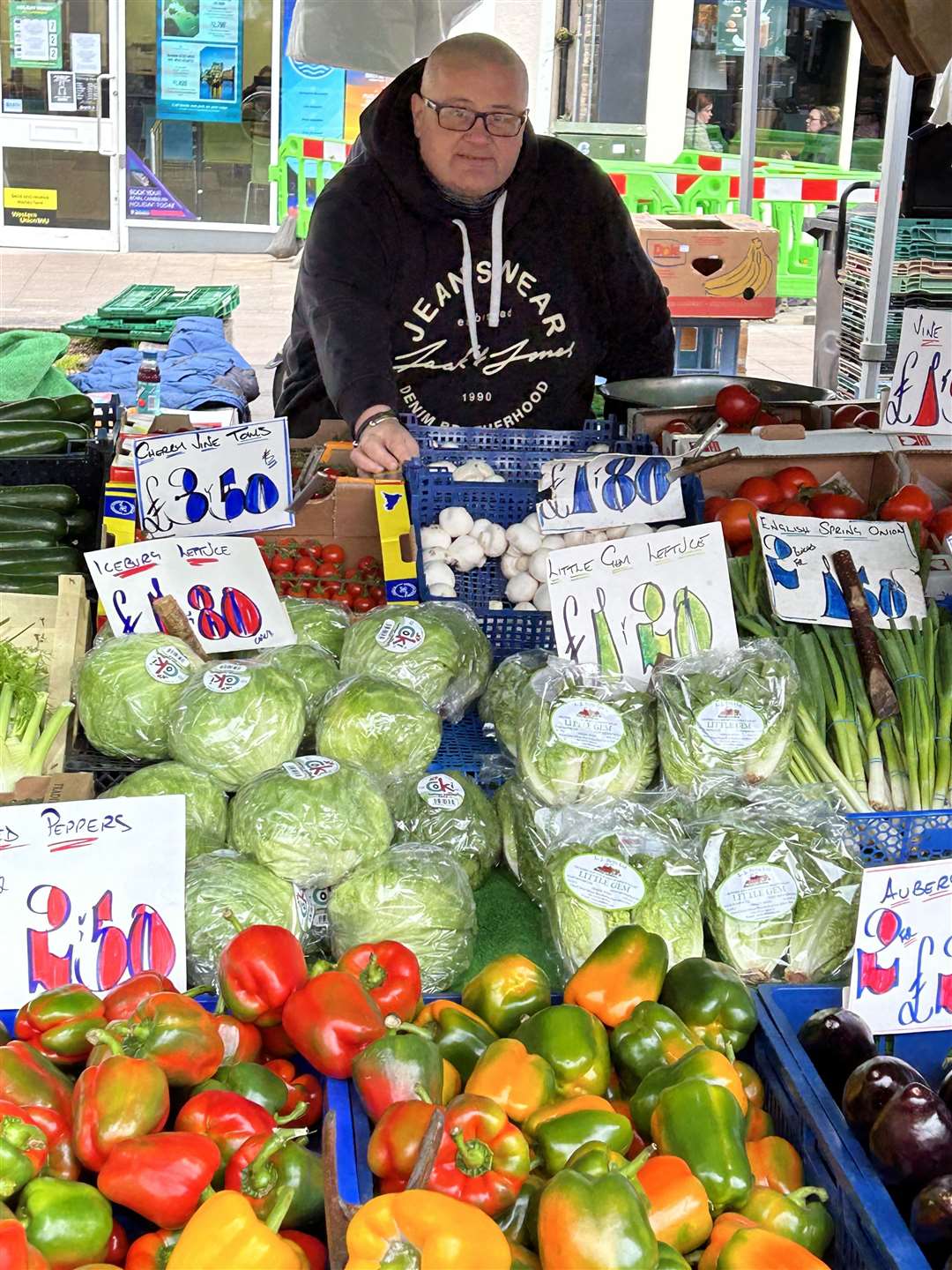 Tony Wilson, of New-Bury Fruit Company, on Bury St Edmunds market. Picture: Camille Berriman