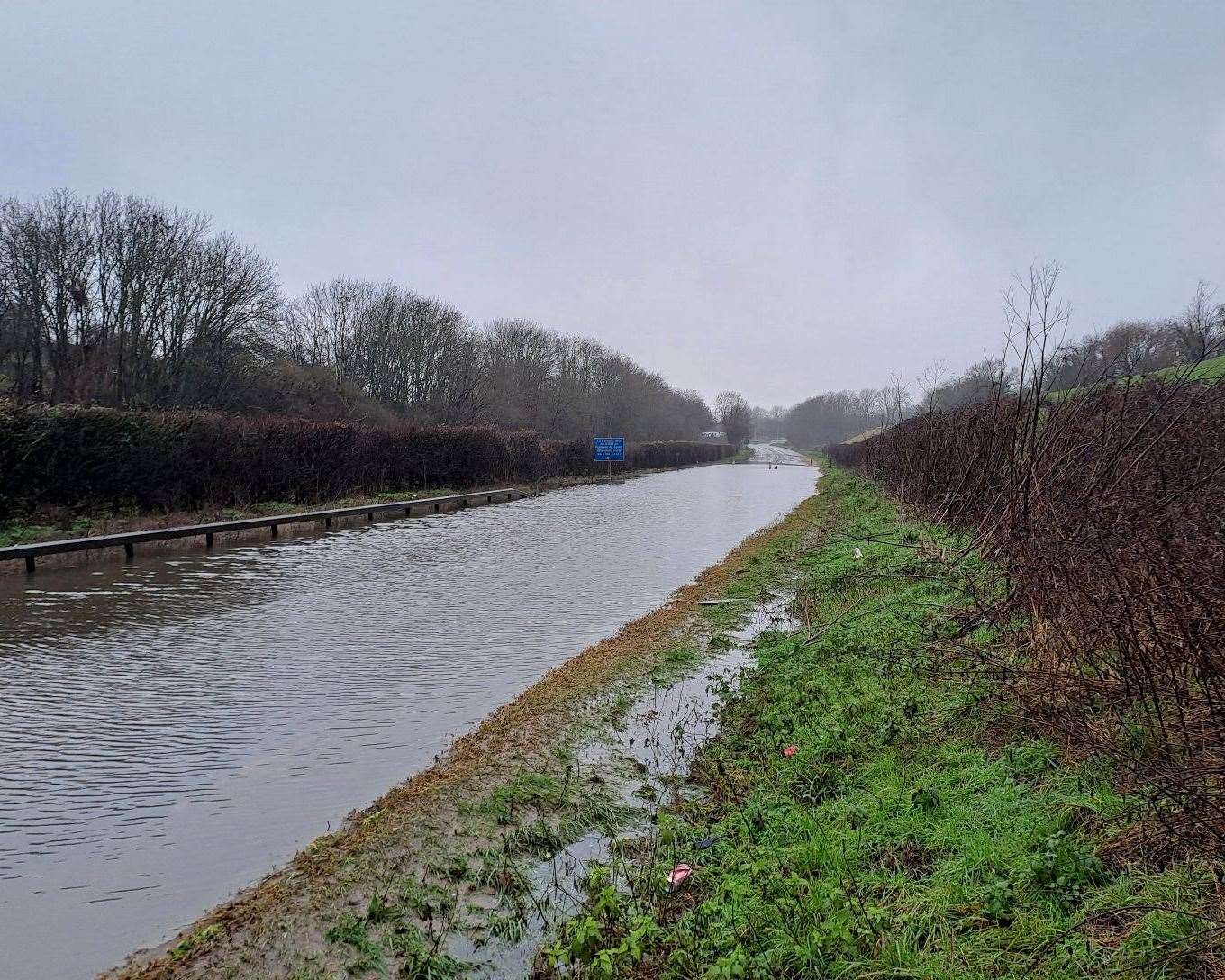 Flooding in Compiegne Way, Bury St Edmunds