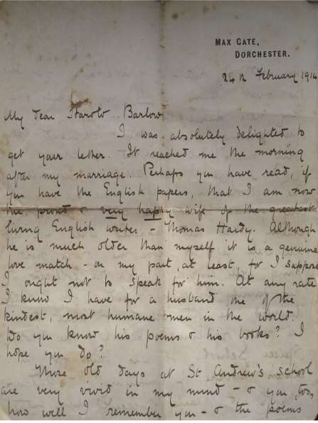 Florence Dugdale wrote to her friend describing her love of Hardy (Ian Nicol/PA)