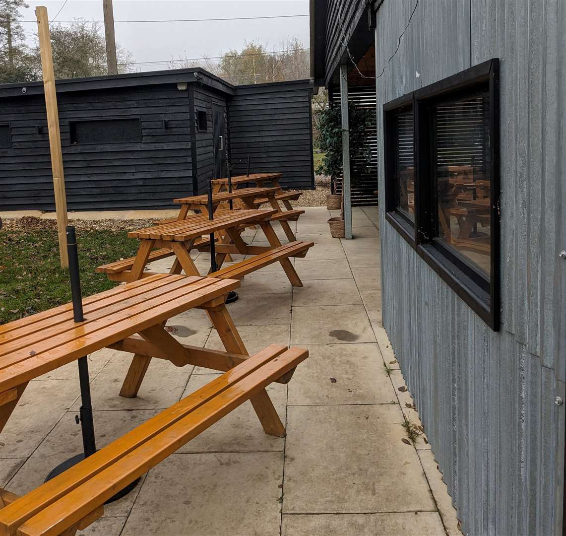 The outdoor area at The Lakehouse Café - to the right is heated (and covered) outdoor seating. Picture: Suzanne Day