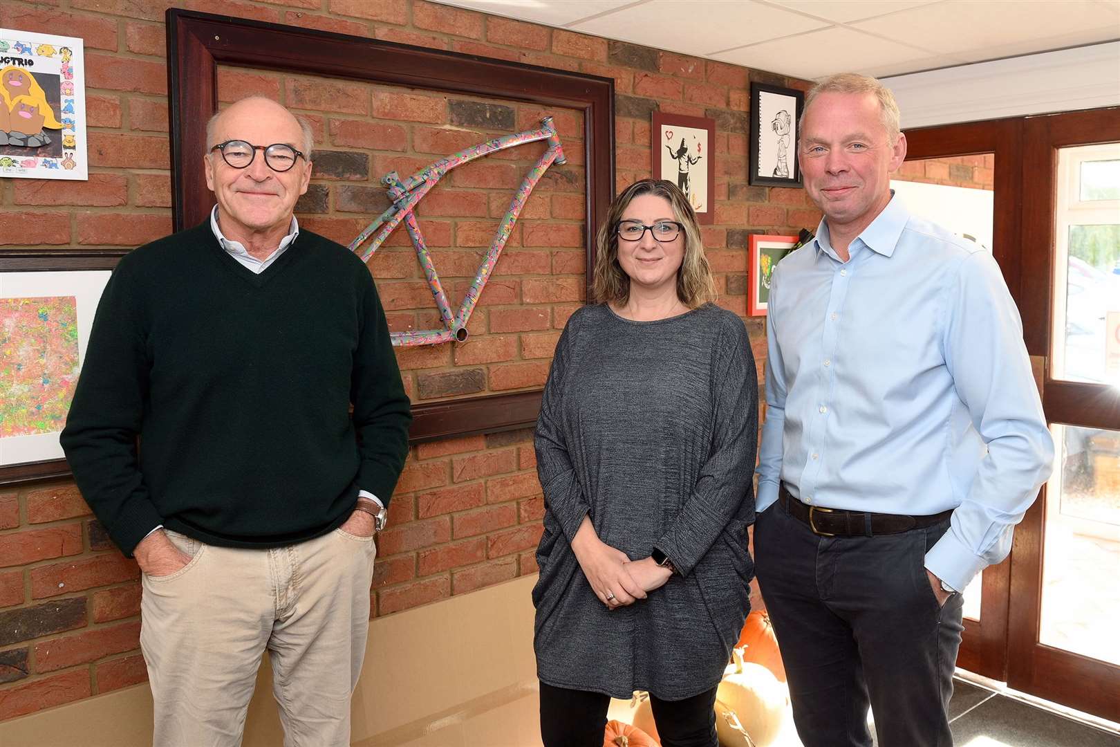 Innov8 Workshops trustee Nigel Gambier, operations director Daniela Symons and chair of trustees Phil Shelley. Picture: Mecha Morton