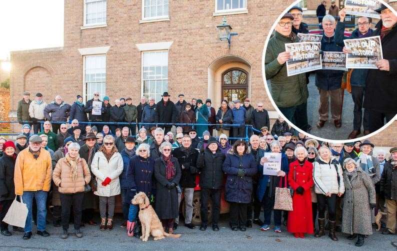 Campaigners at West Suffolk Archives, Bury St Edmunds. Picture: Mark Westley