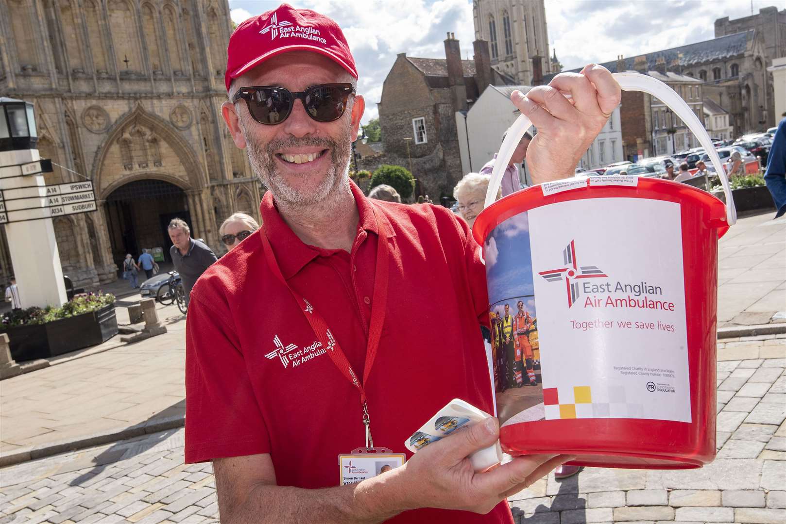 Simon de Laat collecting for East Anglian Air Ambulance