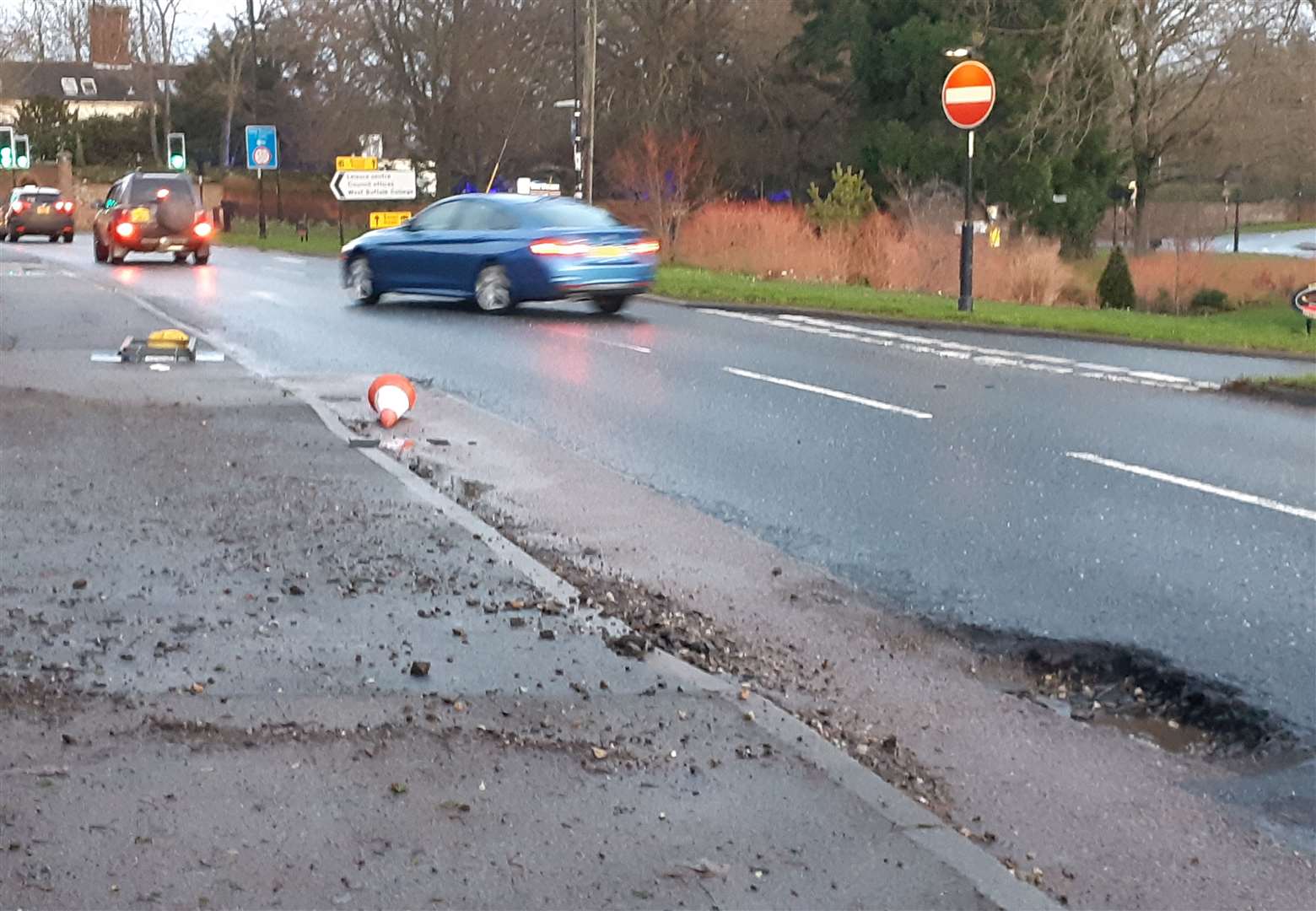 Fornham Road, Bury St Edmunds, at the Tollgate Triangle. Picture: Paul Derrick