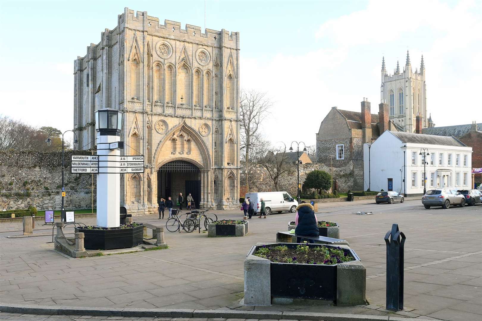 Shoppers can enjoy a festive drink in the Abbey Gardens this weekend. Picture: Mecha Morton